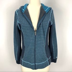 Kuhl striped wool zip up cardigan